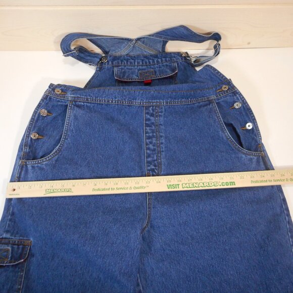 Vintage Y2K LA Blues Women’s Plus Size 20W Bib Overalls Dark Denim 100% Cotton - Picture 7 of 14